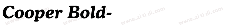 Cooper Bold字体转换